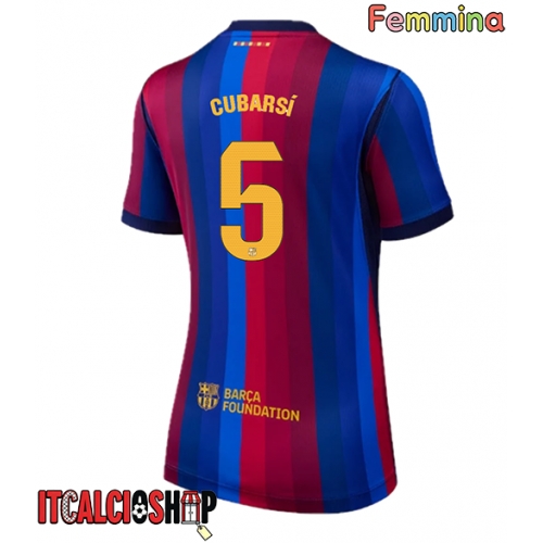 Barcelona Pau Cubarsi #5 Prima Maglia Femmina 2026-27 Manica Corta